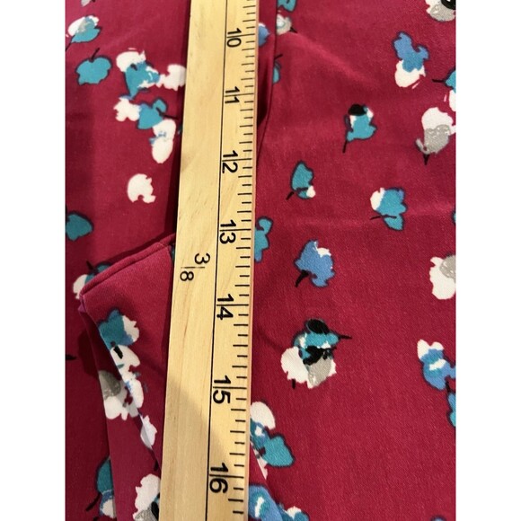 Kate & Mallory Pants Red Print Stretch Canvas Pull On Tapered Leg Plus XL New - Picture 6 of 8